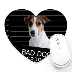 Bad Dog Heart Mousepads by Valentinaart