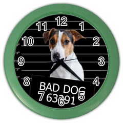 Bad Dog Color Wall Clocks by Valentinaart