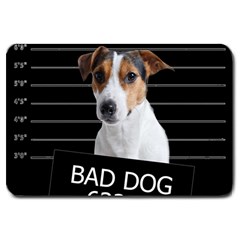 Bad Dog Large Doormat  by Valentinaart