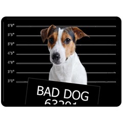 Bad Dog Fleece Blanket (large)  by Valentinaart