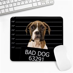 Bad Dog Large Mousepads by Valentinaart