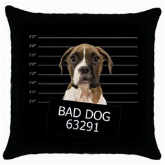 Bad Dog Throw Pillow Case (black) by Valentinaart