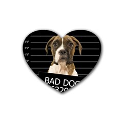 Bad Dog Heart Coaster (4 Pack)  by Valentinaart