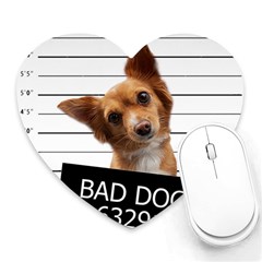 Bad Dog Heart Mousepads by Valentinaart