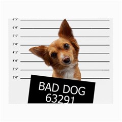 Bad Dog Small Glasses Cloth (2-side) by Valentinaart