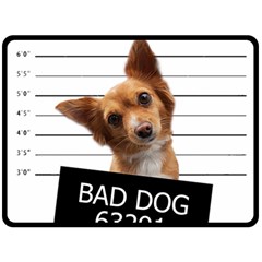 Bad Dog Fleece Blanket (large)  by Valentinaart