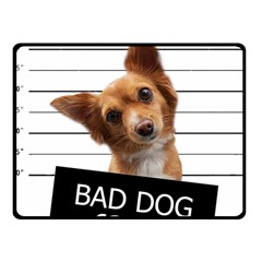 Bad Dog Fleece Blanket (small) by Valentinaart