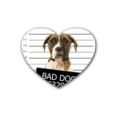 Bad Dog Heart Coaster (4 Pack)  by Valentinaart