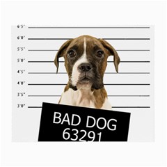 Bad Dog Small Glasses Cloth (2-side) by Valentinaart