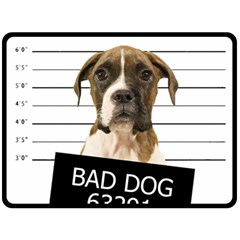 Bad Dog Fleece Blanket (large)  by Valentinaart