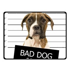 Bad Dog Fleece Blanket (small) by Valentinaart