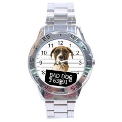 Bad Dog Stainless Steel Analogue Watch by Valentinaart