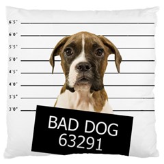 Bad Dog Large Flano Cushion Case (one Side) by Valentinaart