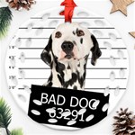 Bad dog Round Filigree Ornament (Two Sides) Front