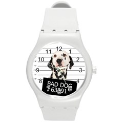 Bad dog Round Plastic Sport Watch (M)