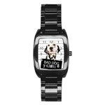 Bad dog Stainless Steel Barrel Watch Front