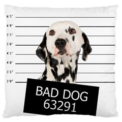 Bad dog Large Flano Cushion Case (One Side)