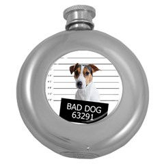 Bad Dog Round Hip Flask (5 Oz) by Valentinaart