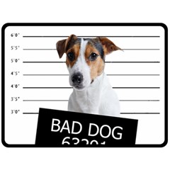 Bad Dog Fleece Blanket (large)  by Valentinaart