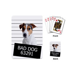 Bad Dog Playing Cards (mini)  by Valentinaart