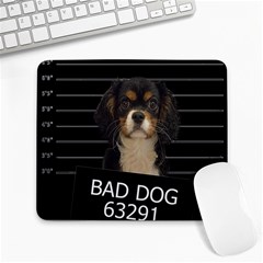 Bad Dog Large Mousepads by Valentinaart