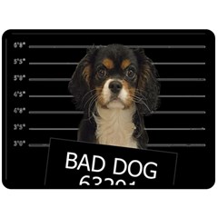 Bad Dog Fleece Blanket (large)  by Valentinaart