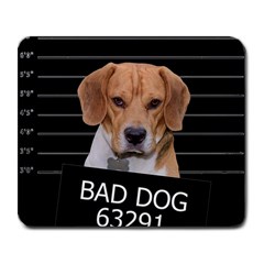 Bad Dog Large Mousepads by Valentinaart