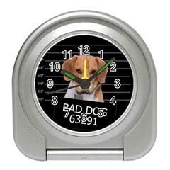 Bad Dog Travel Alarm Clocks by Valentinaart