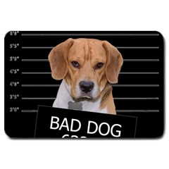 Bad Dog Large Doormat  by Valentinaart