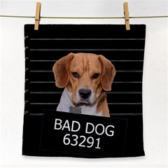 Bad Dog Face Towel by Valentinaart