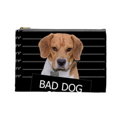 Bad Dog Cosmetic Bag (large)  by Valentinaart