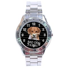 Bad Dog Stainless Steel Analogue Watch by Valentinaart