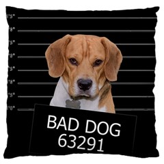 Bad Dog Large Cushion Case (one Side) by Valentinaart