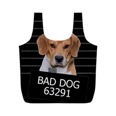 Bad Dog Full Print Recycle Bags (m)  by Valentinaart