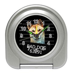 Bad Dog Travel Alarm Clocks by Valentinaart