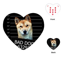 Bad Dog Playing Cards (heart)  by Valentinaart