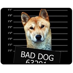 Bad Dog Fleece Blanket (medium)  by Valentinaart