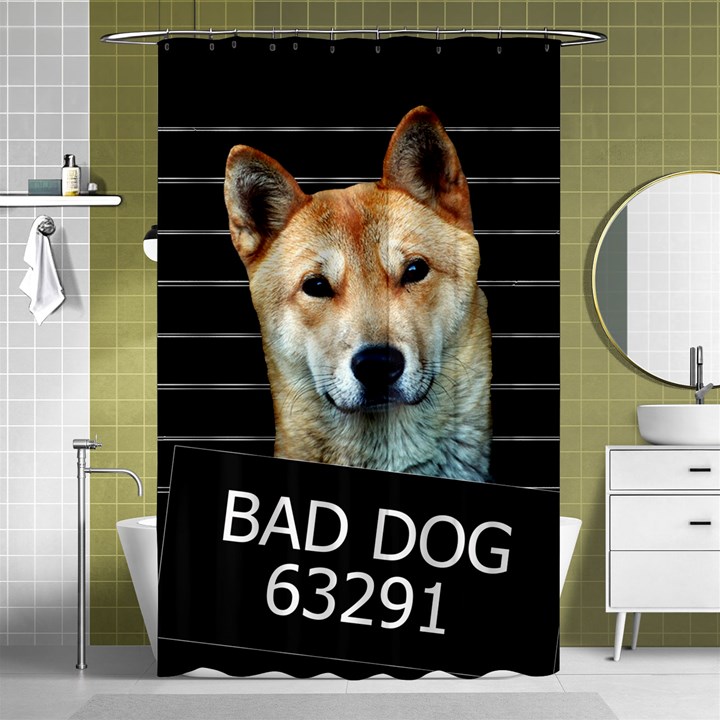 Bad dog Shower Curtain 48  x 72  (Small) 