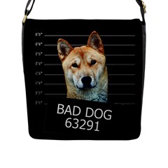 Bad Dog Flap Messenger Bag (l)  by Valentinaart