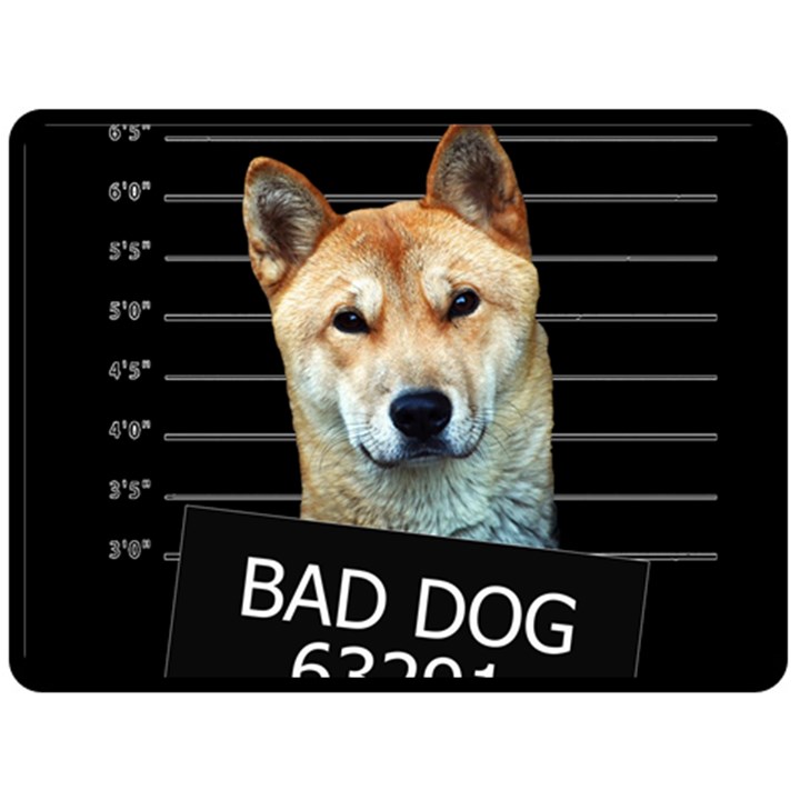 Bad dog Double Sided Fleece Blanket (Large) 