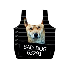 Bad Dog Full Print Recycle Bags (s)  by Valentinaart