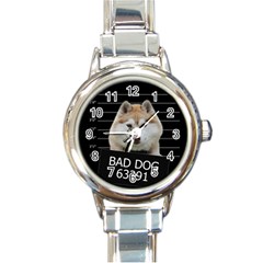 Bad Dog Round Italian Charm Watch by Valentinaart