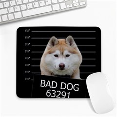 Bad Dog Large Mousepads by Valentinaart