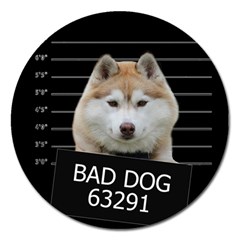 Bad Dog Magnet 5  (round) by Valentinaart