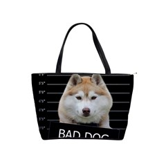 Bad Dog Shoulder Handbags by Valentinaart