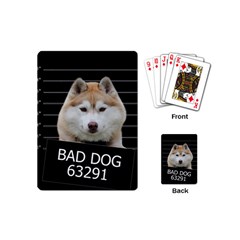 Bad Dog Playing Cards (mini)  by Valentinaart