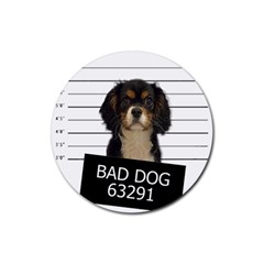 Bad dog Rubber Coaster (Round) 