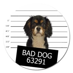 Bad Dog Magnet 5  (round) by Valentinaart