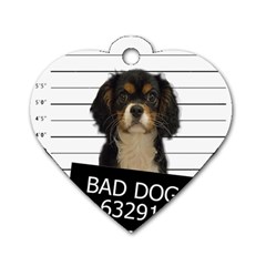 Bad dog Dog Tag Heart (One Side)