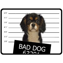 Bad Dog Fleece Blanket (large)  by Valentinaart